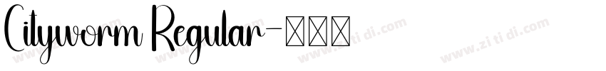 Cityworm Regular字体转换